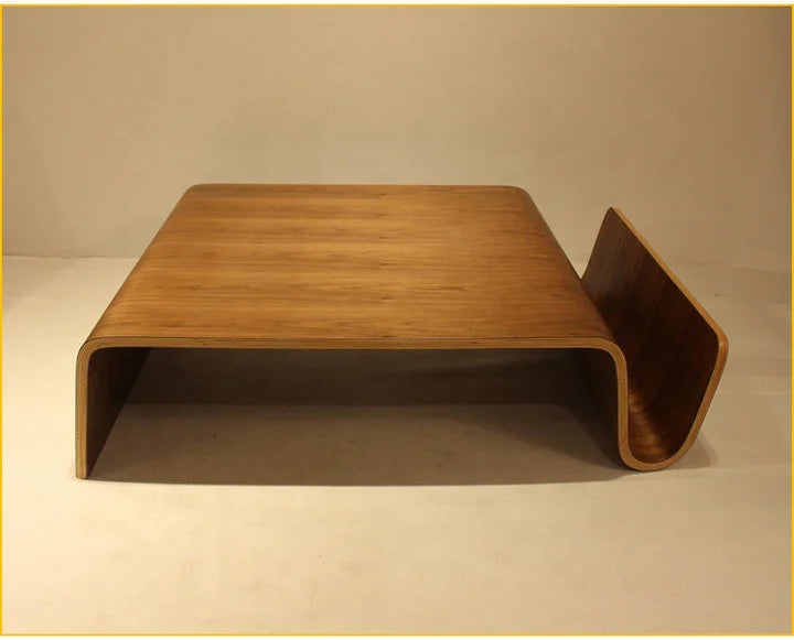 Curved Plywood COFFEE Table Mid Century Modern Living Room Furniture Solid Wood Coffee Table Wooden Convertible
