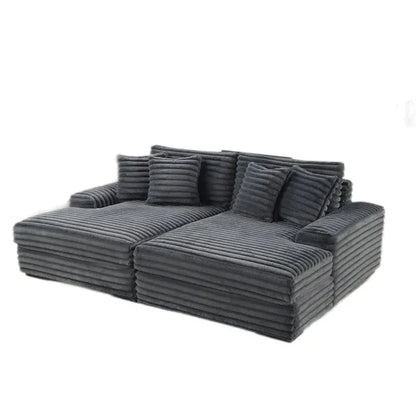 -Kingsoft 2025 Modern Compression Sofa Bed Box Popular Corduroy Design Apartment Loft Living Room Manufacturing