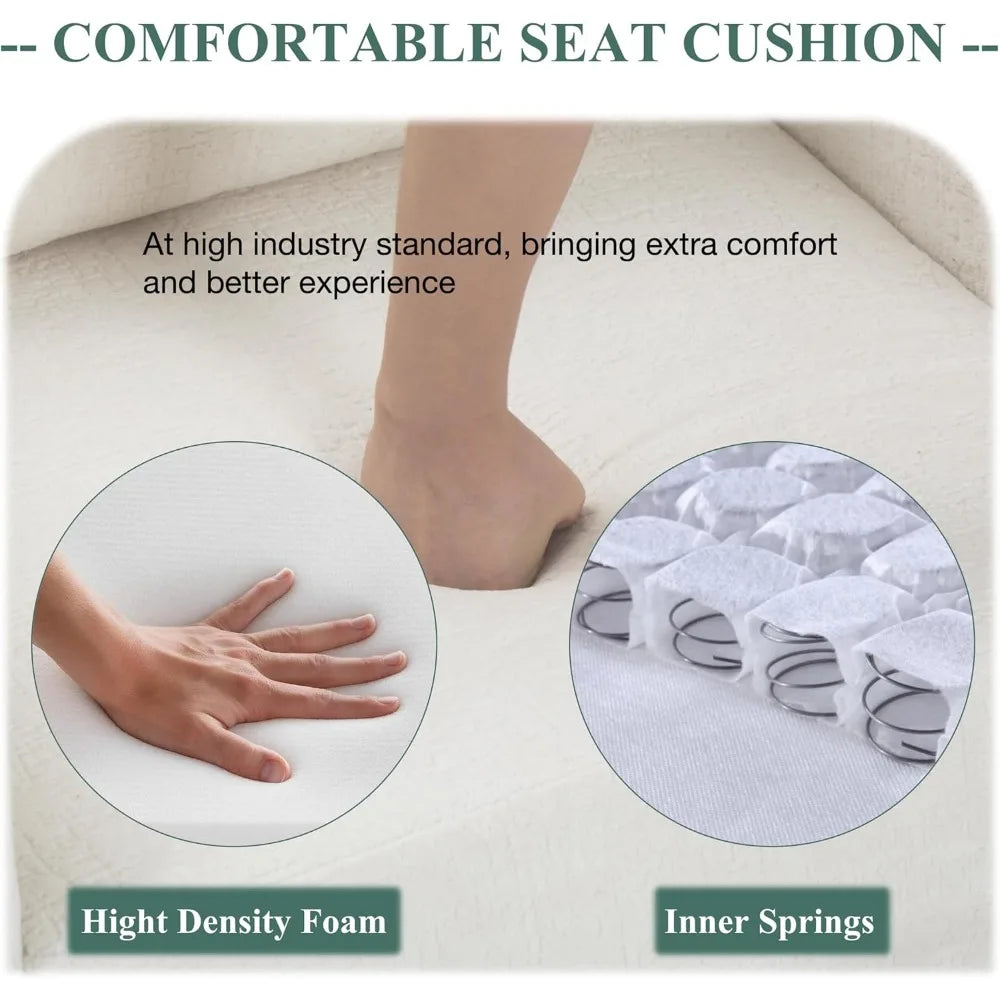 Swivel Accent Chair, 360° Rotation Chenille Fabric Upholstered Leisure Armchair with Lumbar Pillow for Living Room Bedroom Home