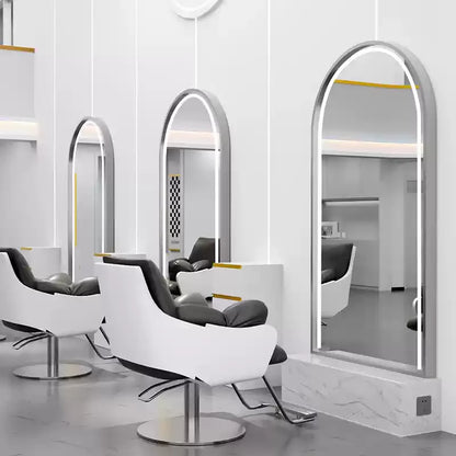 HJ Barber Shop Mirror Quick Cut Special Mirror Hair Salon Internet celebrity hair salon Full Lamp Mirror