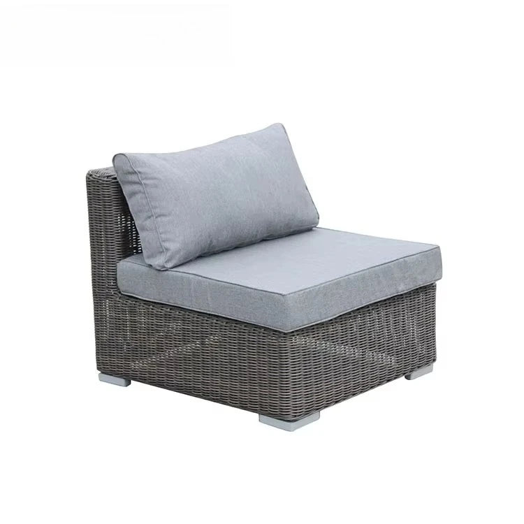 Aluminum Chair Outdoor Furniture Rattan Corner Sofa Luxury Outdoor Garden Aluminum Garden Sofas Hotels Parks