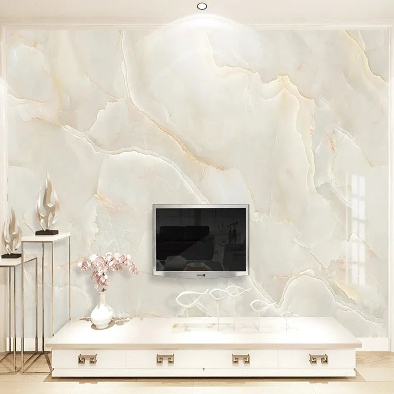 Photo Wallpaper Modern Simple Beige Marble Background Wall Mural Living Room TV Sofa Hotel Luxury Decor Papel De Parede Sala 3 D