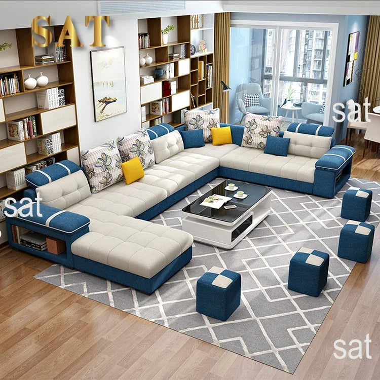 -Fabric Recliner Custom ized Design Stoff Sofa setzt Wohnzimmer möbel modern mit Holz füßen