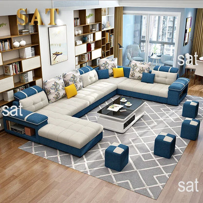 -Fabric Recliner Custom ized Design Stoff Sofa setzt Wohnzimmer möbel modern mit Holz füßen