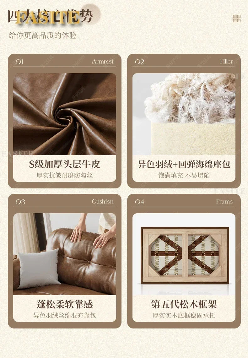 Portable Minimalist Brown Sleep Sofa Faux Leather Designer Loveseat   Sofa Couch Cloud  Living Room Furniture