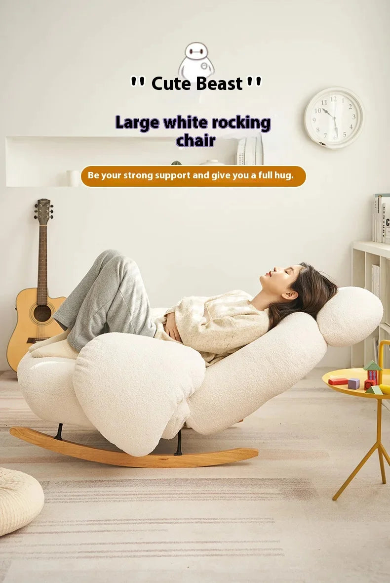 Modern Ergonomic White Chairs Minimalist Living Room Recliner Lounge Chairs Floor Bedroom Articulos Para El Hogar Home Decor