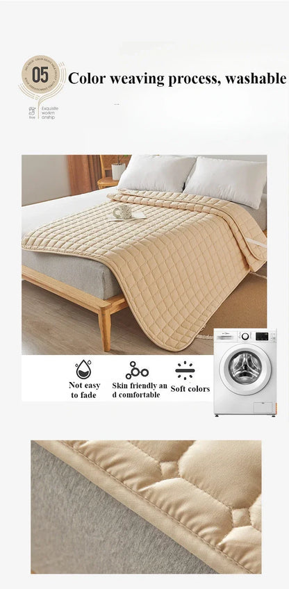 1PC Soft Fibre Waterproof Mattress Cover Thickened Breathable Diaper Proof Foldable Household
