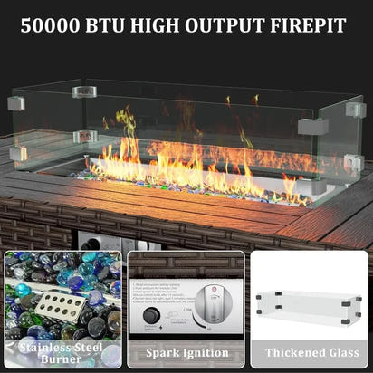 8-Piece Patio Set with 44