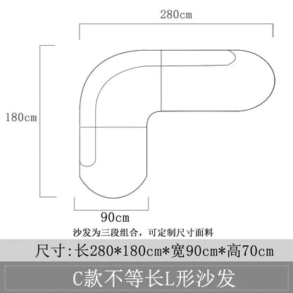 Corner Hotel Lobby Beauty Salon Card Seat Rest Area Reception Sofa