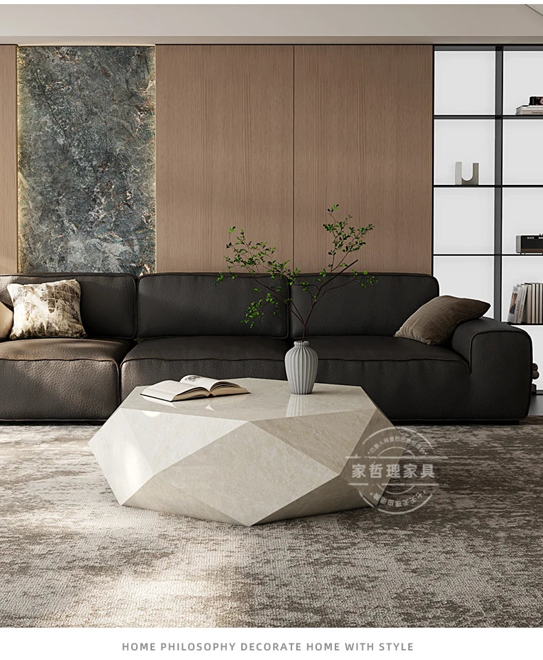 Coffee table small apartment rock slab designer atmospheric Italian living room high-end creative coffee table