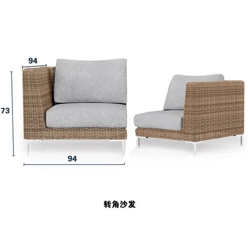 Outdoor rattan sofa outdoor rattan garden homestay sofa furniture