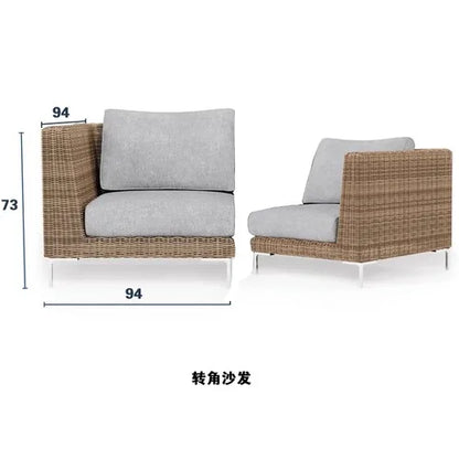 Outdoor rattan sofa outdoor rattan garden homestay sofa furniture