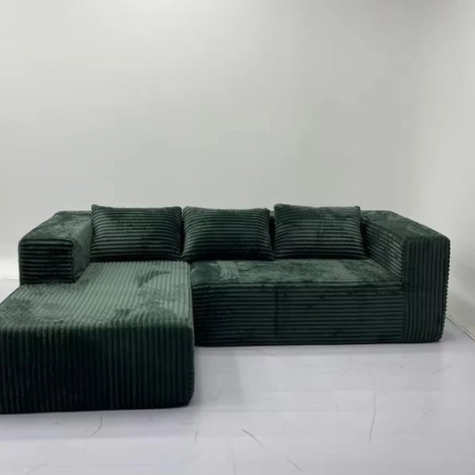 Compression sofa furniture Modular l-shaped compression living room corduroy fabric compression sofa