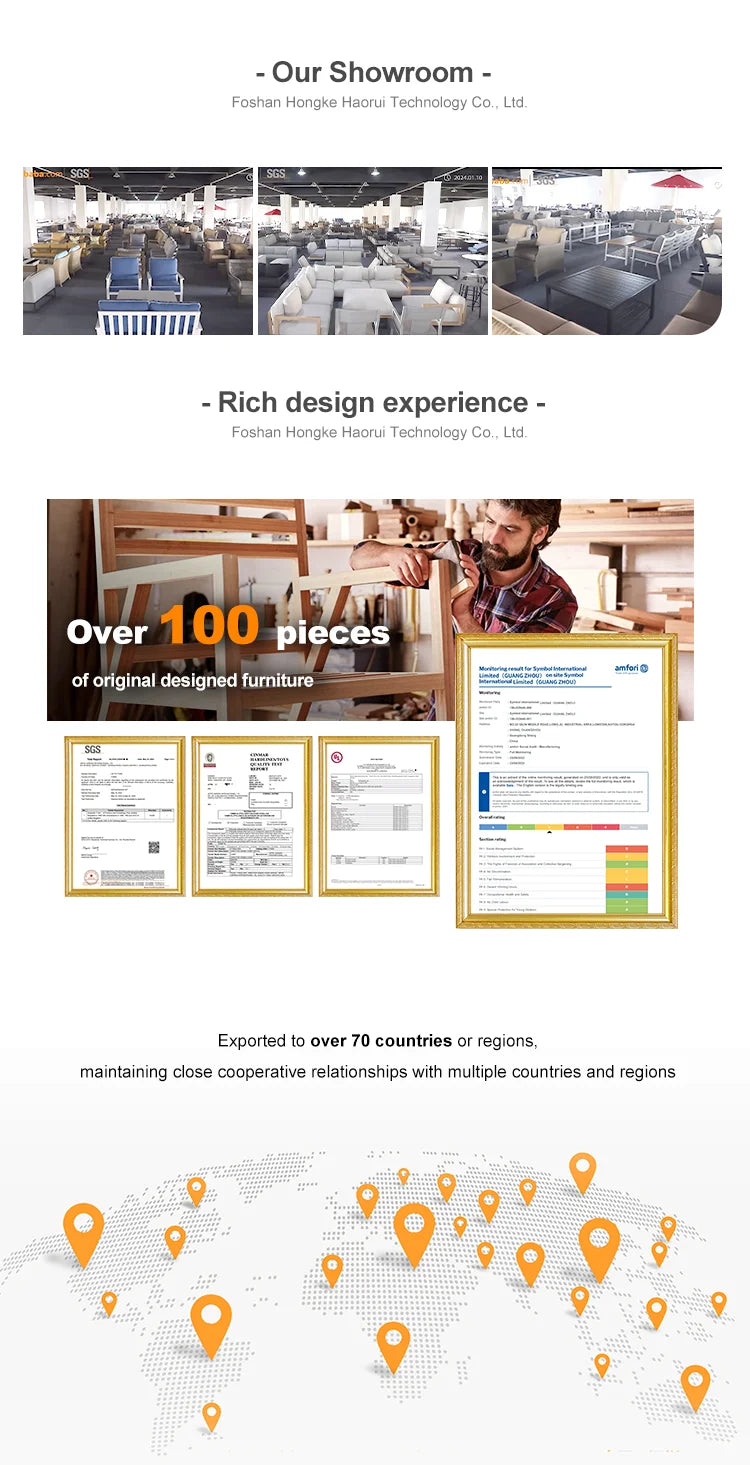 Waterproof Patio Sofa Set PE Wicker Rattan Sectional Outdoor Furniture Handmade Aluminum Contemporary Garden Rattan Sofa Set