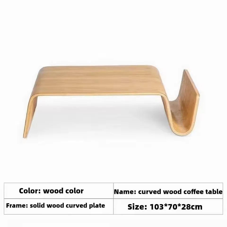 Solid Wood Coffee Table Wooden Computer Bentwood Room Desks Portable Low Center Tea Table Living Room Furniture Side Storage