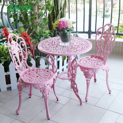 Outdoor Aluminum Table and Chair Set Patio Furniture for Garden