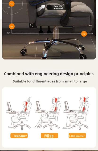 Ergonomic Computer Chair Gaming Office Chair Backrest Swivel Boss Seat Durable Desk Chair for Students Office Chair Furniture