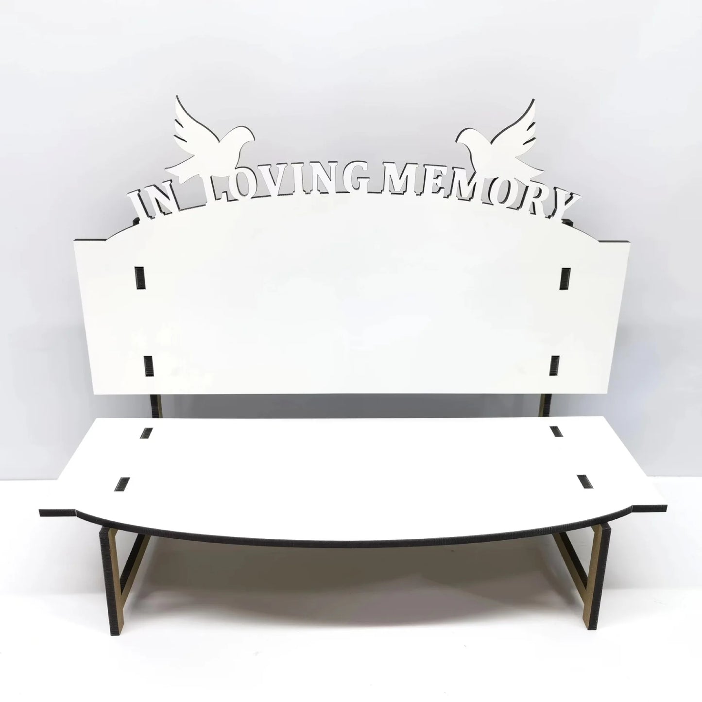 180mm Sublimation Blank Print Plain MDF wood Memorial Long Bench Chair For keepsake Christmas Decoration Trinket Ornament