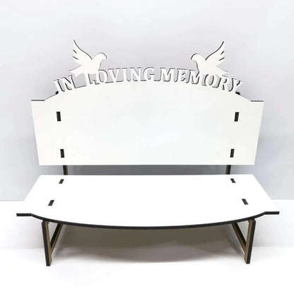 180mm Sublimation Blank Print Plain MDF wood Memorial Long Bench Chair For keepsake Christmas Decoration Trinket Ornament