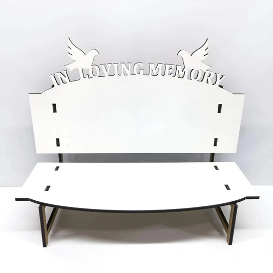 180mm Sublimation Blank Print Plain MDF wood Memorial Long Bench Chair For keepsake Christmas Decoration Trinket Ornament
