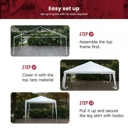 Gazebo Waterproof Outdoor Canopy Patio Tent Party Tent for Wedding BBQ Cater