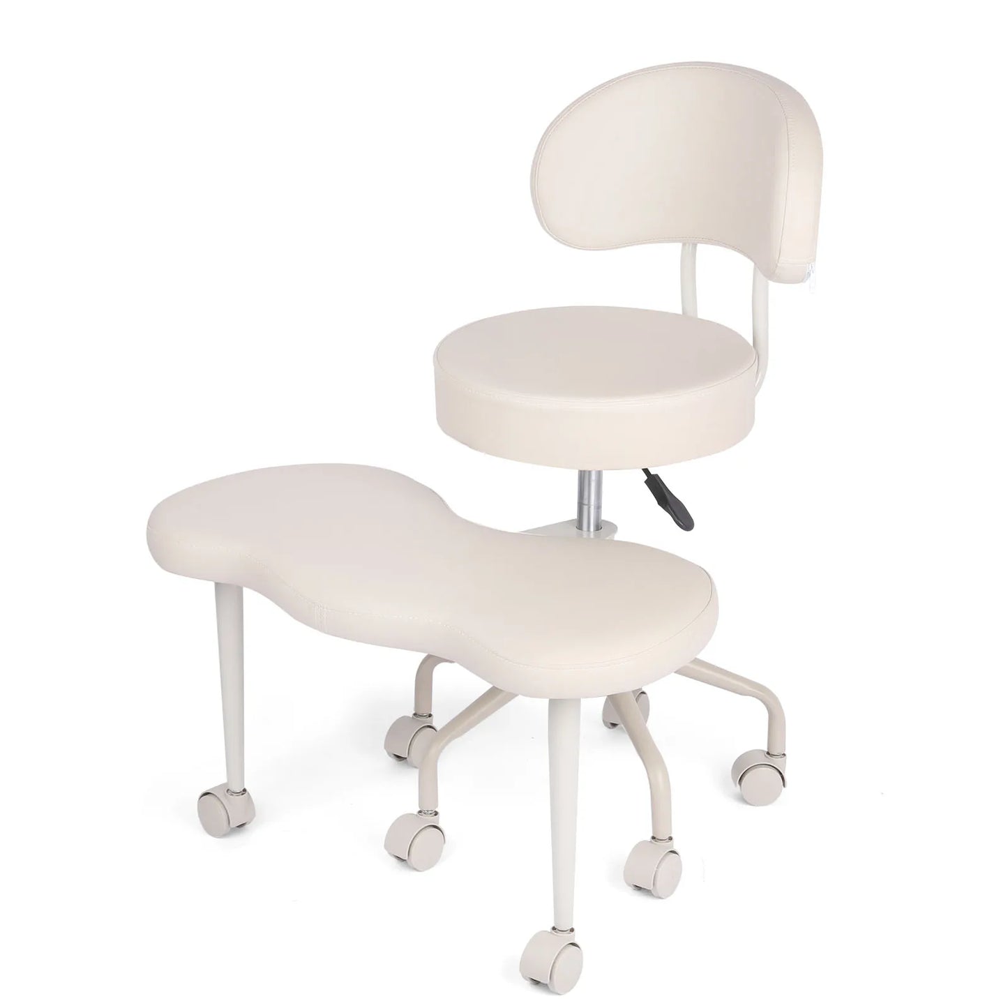 Cross Leg Chair - Meditation Chair with Wheels, ADHD Chair, Height Adjustable Seat, Adjustable Footstool