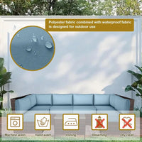 14 Piece Outdoor Patio Cushion Cover Replacement, Waterproof Patio Cushion Covers, Outdoor Furniture Cushion - Free Delivery