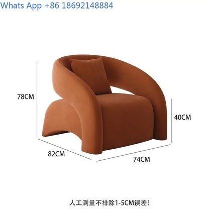 Lazy Single Chair Minimalist Lounge Sofa for Living Room Balcony Small Space
