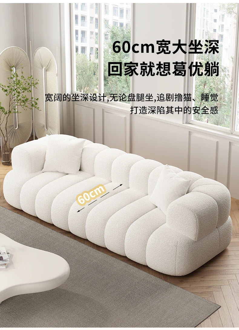 Soft Pillows Stylish European Modern Plush Reclining Sectional Sofa Comfortable Living Room Furniture Trendy Mueble Home Decor