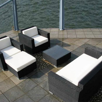 Outdoor Coffee Table Garden Sofas Combination Leisure Nordic Lawn Garden Sofas Simple Pe Rattan Furniture Sofá Jardín MHHYSF