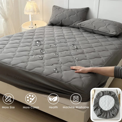 Fitted Bed Sheet Protector Breathable Waterproof Bedspreads Cover Anti-mite Anti-bacterial
