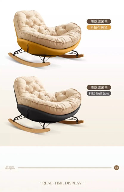 Thickened Penguin Rocking Chair Balcony Sofa Home Bedroom Leisure Chair Wide