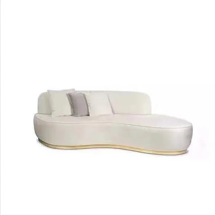 ZMLhigh-end beauty salon club stainless steel curved sofa modern light luxury metal clothing store sofa