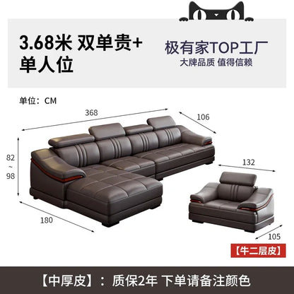 Floor Designer Living Room Sofas Couch Leather Nordic Minimalist Sofas Relaxing Room Decor Sillon Cama Lounge Suite Furniture