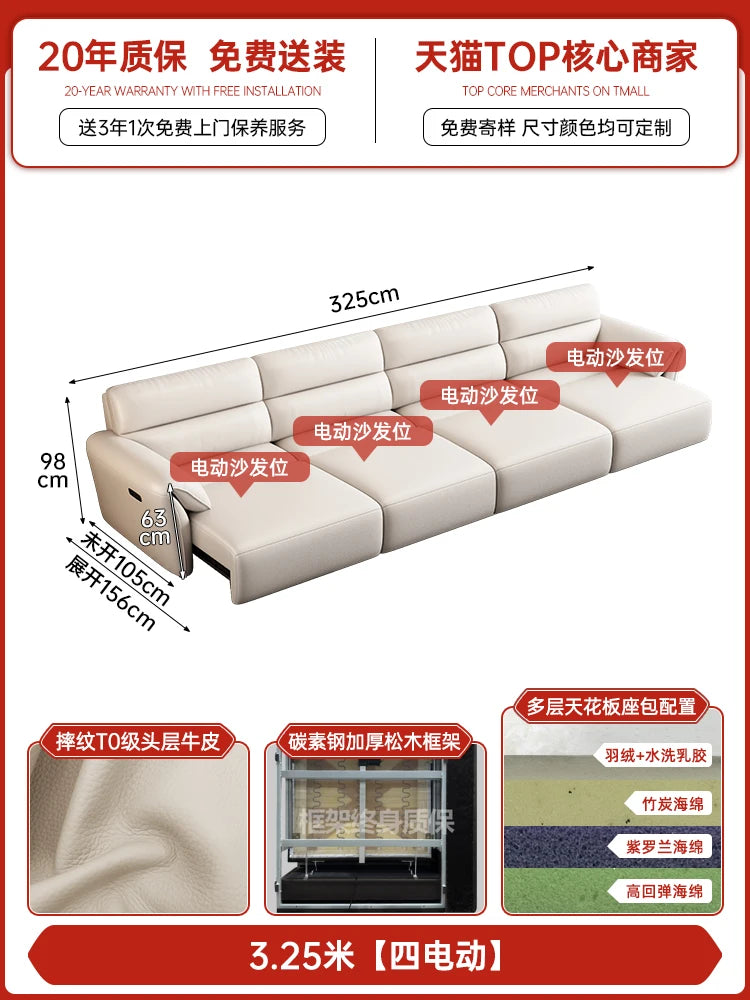 Minimalist Modern Sofa Electric Adults Cushion Comfortable Double Sofa Floor Apartment Divani Da Soggiorno Home Accessories