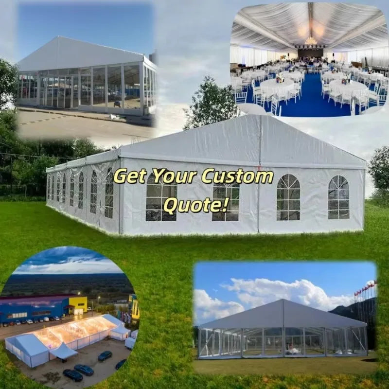 500 People Outdoor Tent Aluminum Frame Heavy Duty Commercial Large Luxury White Marquee Wedding Party Structure Tents for Event
