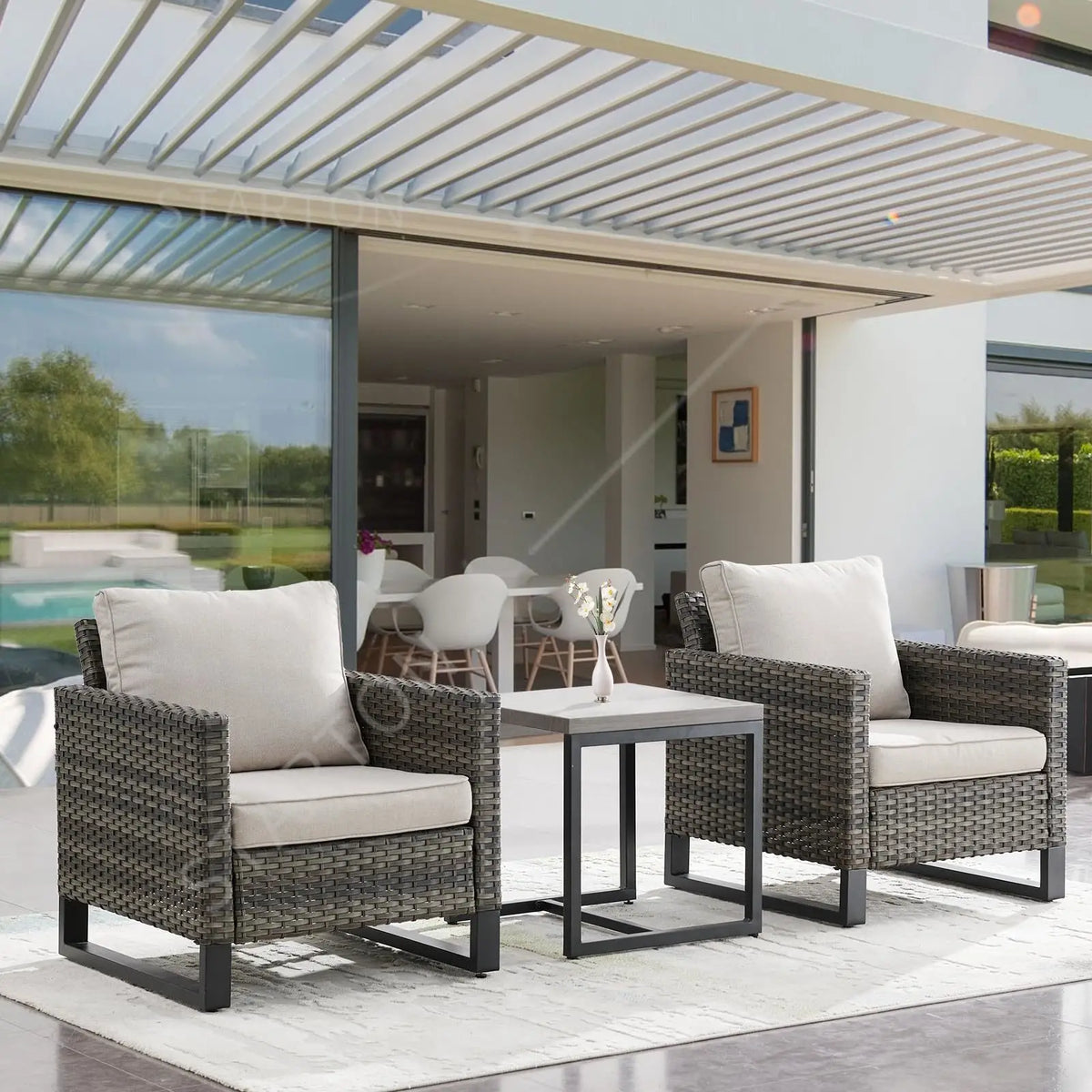 Garden Sofa Rattan Wicker Patio Sofa Wicker Furniture High Quality Outdoor Rattan Patio Furniture Modern Garden Sofa Set