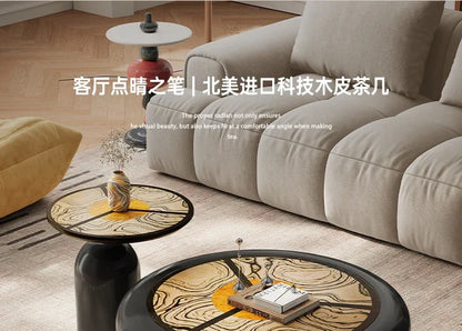 yj39 Vintage Style Living Room Solid Wood Coffee Table Set Irregular Simple Light Luxury High-End Coffee Table