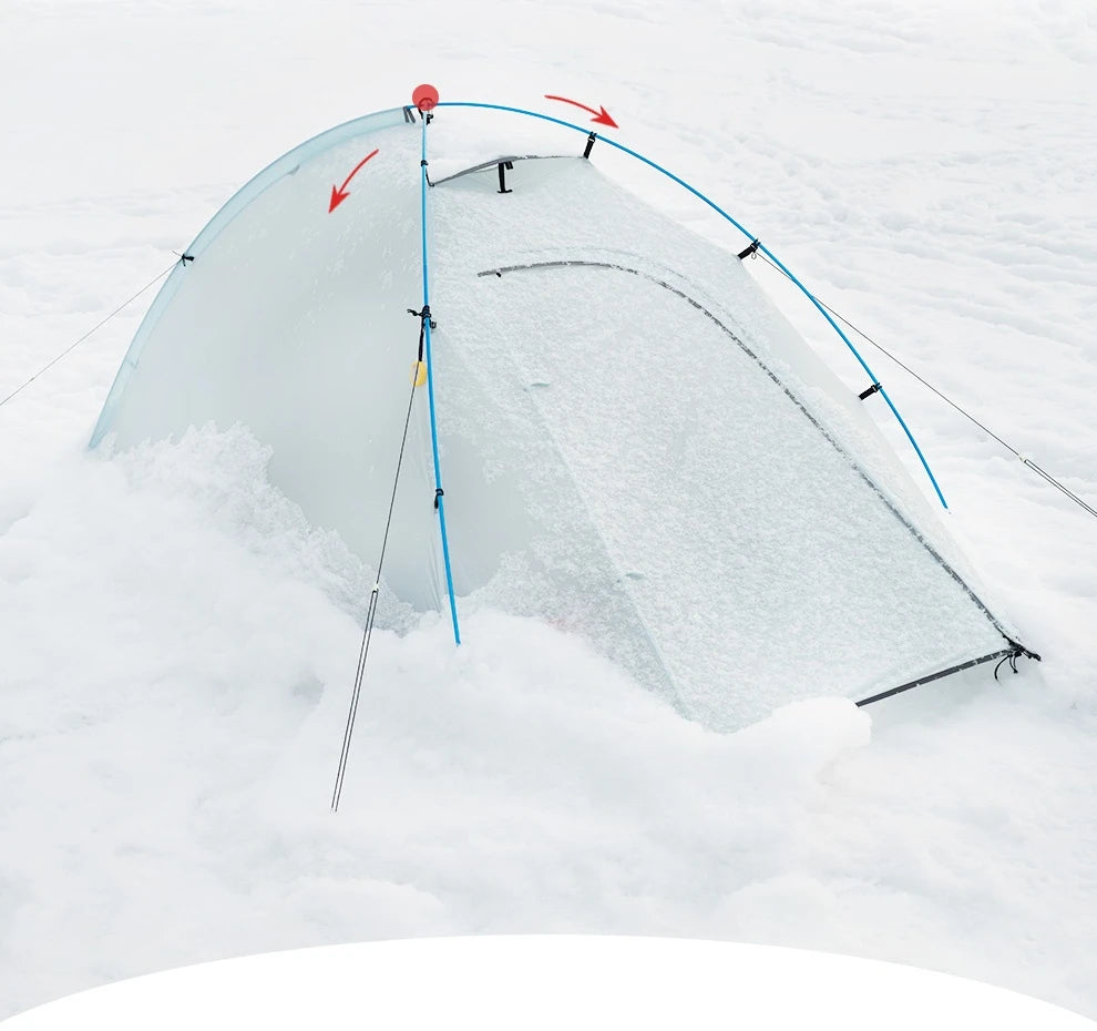 2 Person Ultralight Backpacking Tent Waterproof 3000mm 10D Nylon Double Layer Windproof Tent Camping Hiking Trekking Outdoor