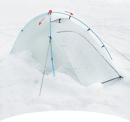 2 Person Ultralight Backpacking Tent Waterproof 3000mm 10D Nylon Double Layer Windproof Tent Camping Hiking Trekking Outdoor
