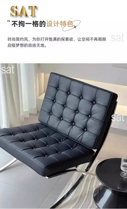 Balcony Throne Relax Reading Modern Room Decor Fashion Chairs Black Metal Living Room Chairs Comfortable Sillones Home Design