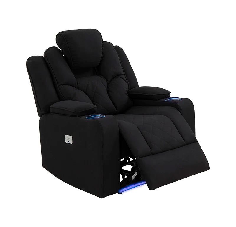Minimalist Multi-Function LED Light Power Recliner Sofa Modern Home Furniture Electric Recliner Sofa Power Sofa Recliner