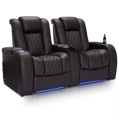 White Color 3seater Electric Cinema Sofa Home Theater Furniture Cinema Interior Home Theater Laydown Table Recliner Sofa ChairY