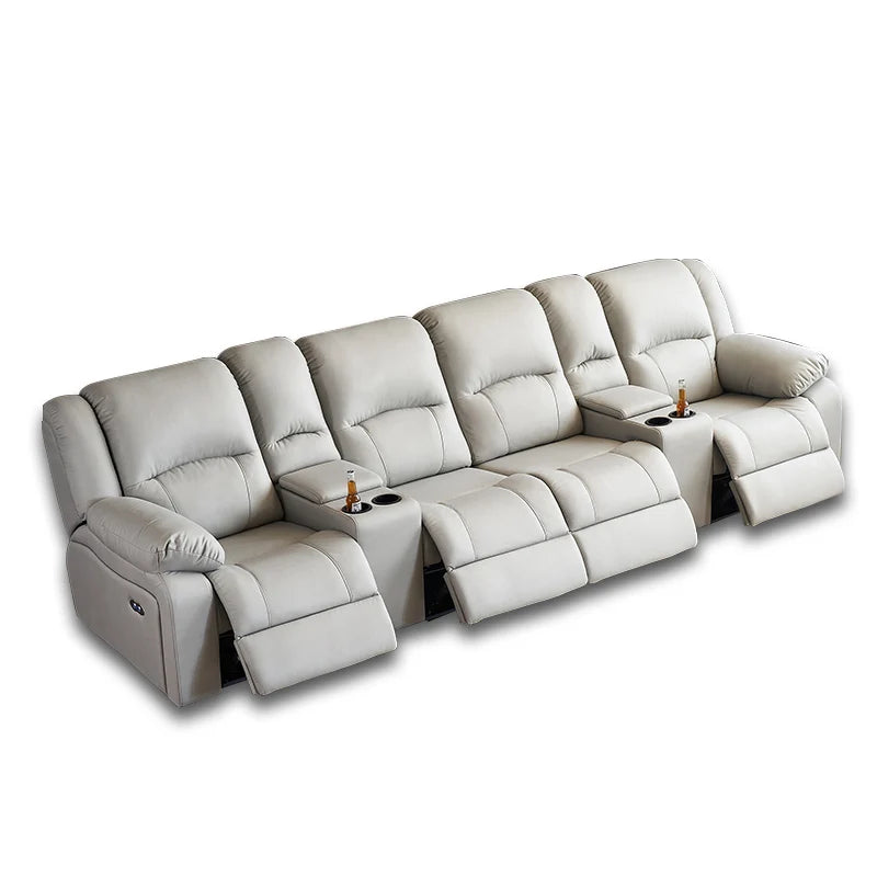 Leather sofa home theater electric sofa combination private audio and video room sofa recliner