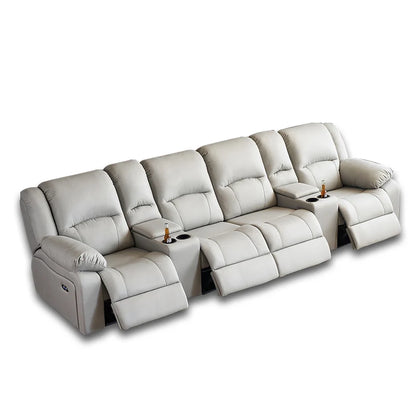 Leather sofa home theater electric sofa combination private audio and video room sofa recliner