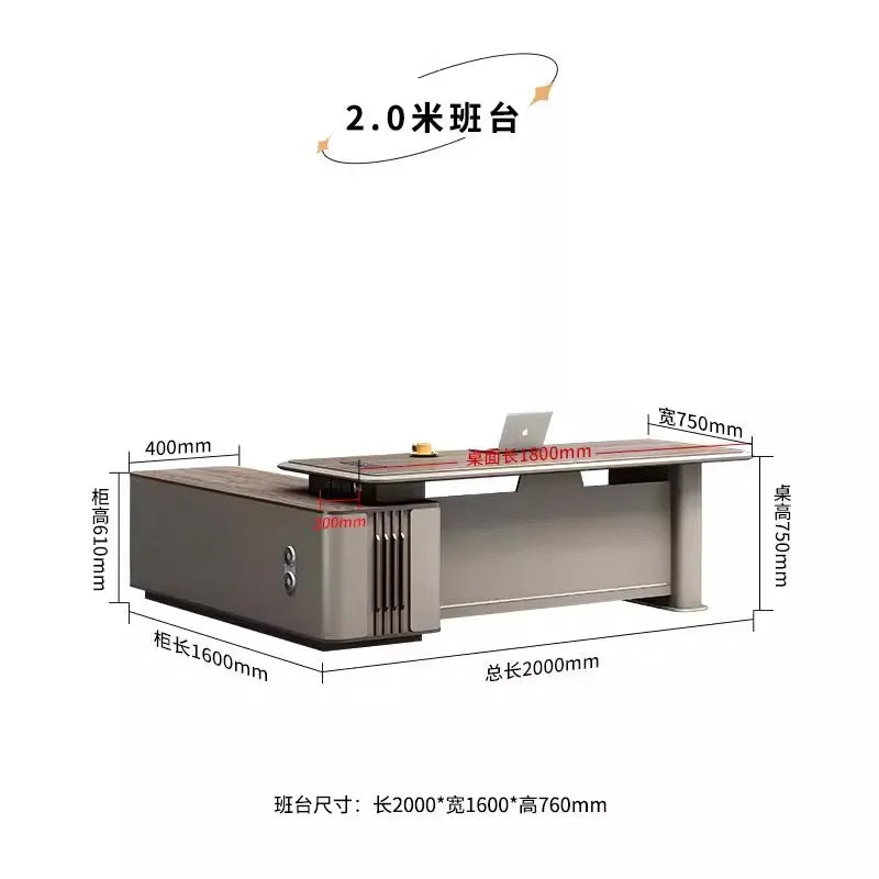 Boss table, desk, simple modern class desk, office table and chair combination