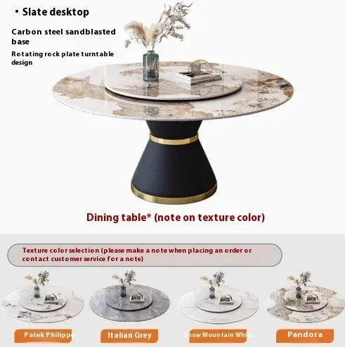 Round Sliding Table Luxury Table Stainless Steel Kitchen Islands Transparent Mesa Comedor Garden Furniture Sliding Dining Wash