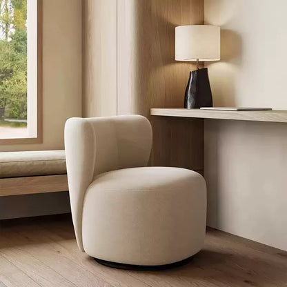 ZC single balcony rotating sofa chair simple leisure chair fabric bedroom retro dressing stool