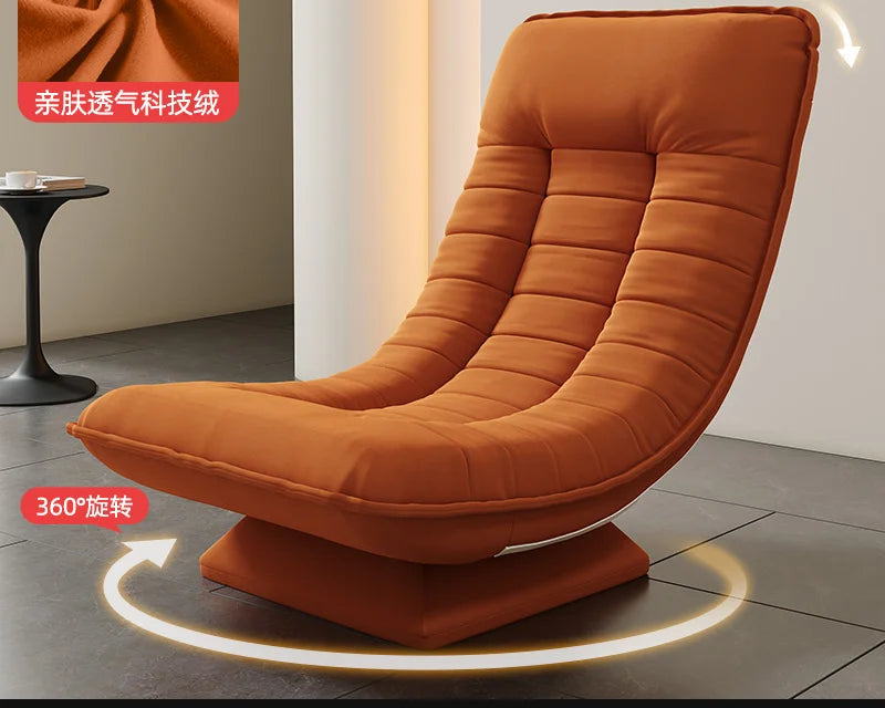 Rotatable Italian light luxury living room balcony leisure lazy sofa moon swivel chair