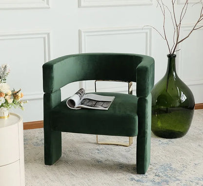 Modern simple fabric negotiation leisure sofa chair designer single  Internet celebrity  Nordic metal leisure chair